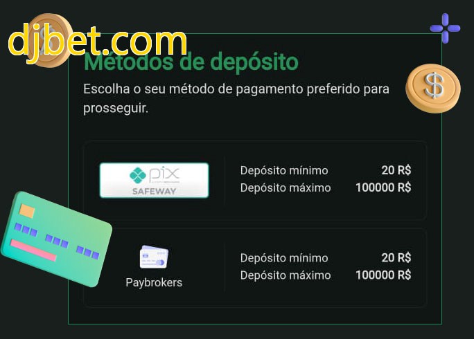 O cassino djbet.combet oferece uma grande variedade de métodos de pagamento